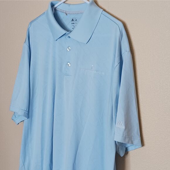 Adidas Polo Shirt Mens 2XL Blue Climacool Short Sleeve Hawaii Prince Golf Club - Picture 5 of 10